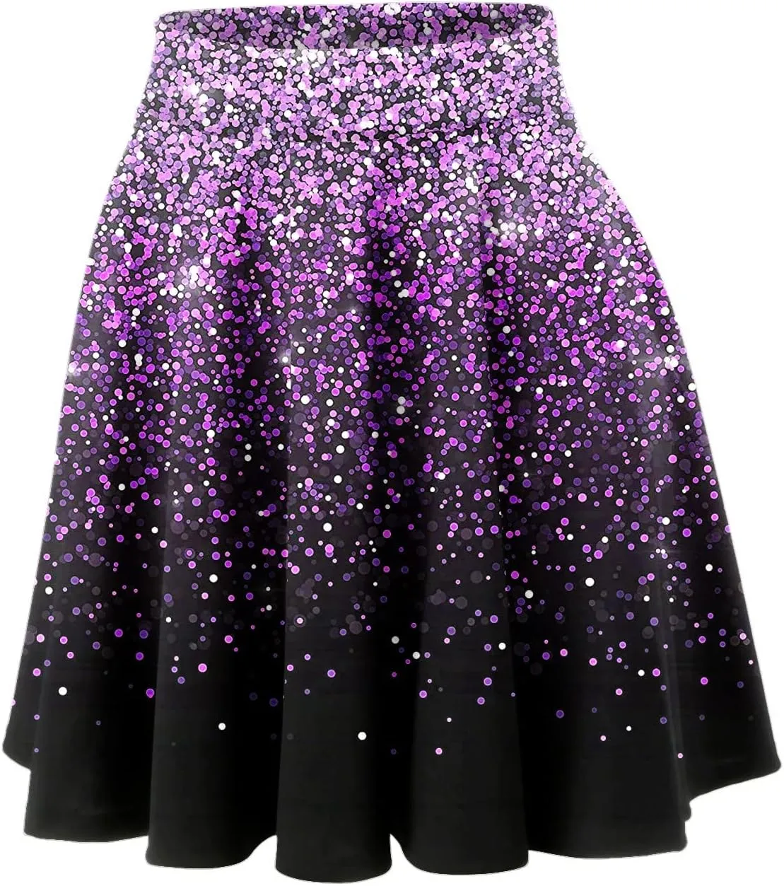 2023 Skirt Women's Fashion Short Skirt Womens A Line Midi Skirt High Elastic Waist Sequin Skirts Pleated Ruffle