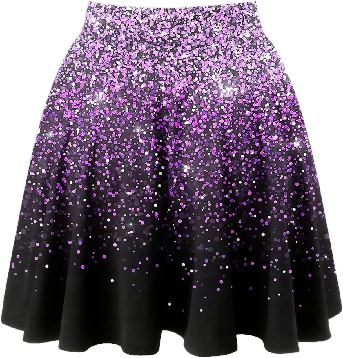 2023 Skirt Women's Fashion Short Skirt Womens A Line Midi Skirt High Elastic Waist Sequin Skirts Pleated Ruffle