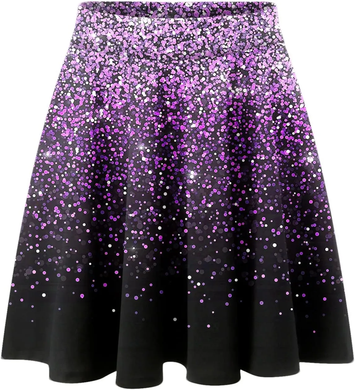 2023 Skirt Women's Fashion Short Skirt Womens A Line Midi Skirt High Elastic Waist Sequin Skirts Pleated Ruffle