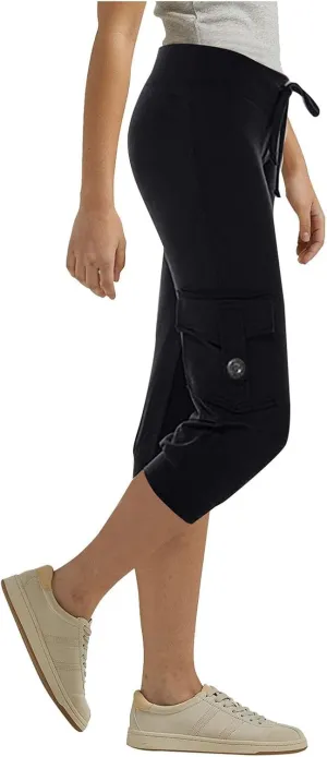 2024 Women's Capris Cargo Hiking Pants Lightweight Quick Dry Outdoor Athletic Running Sports Travel Summer Flap Pockets