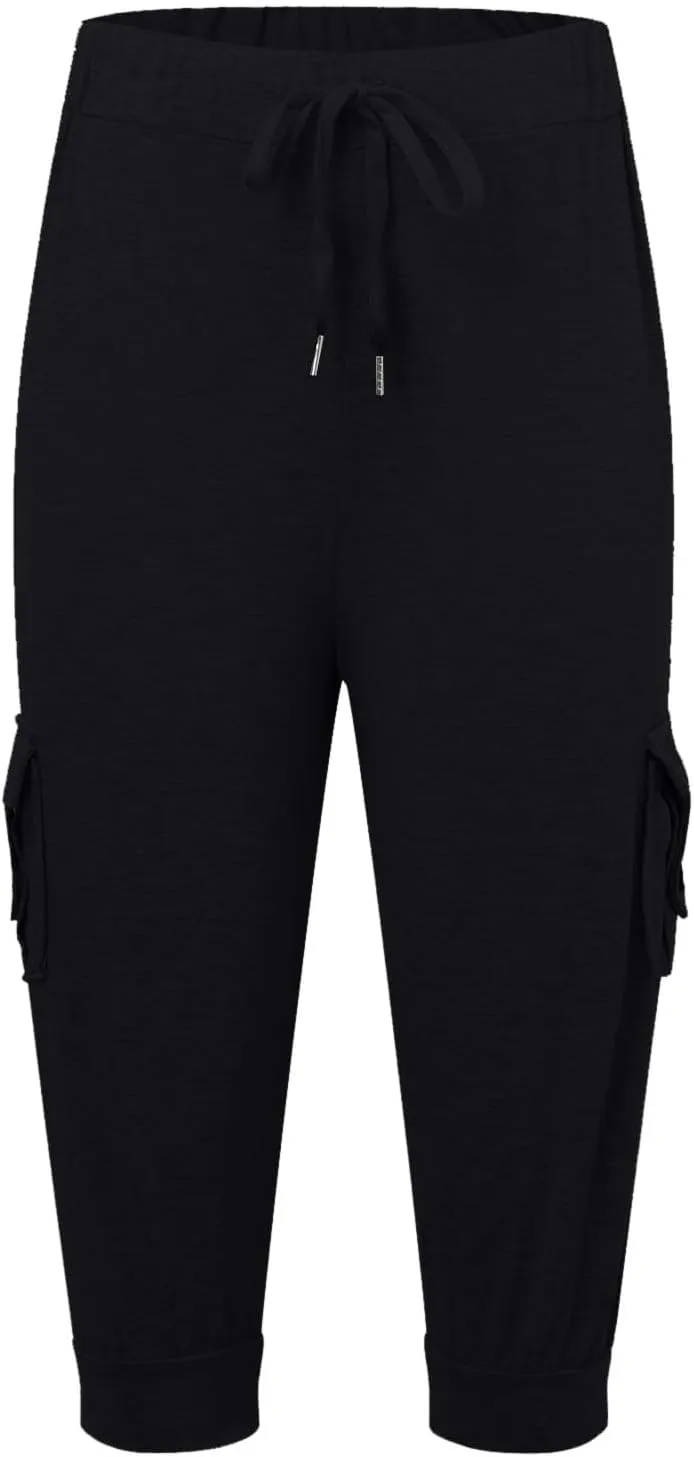 2024 Women's Capris Cargo Hiking Pants Lightweight Quick Dry Outdoor Athletic Running Sports Travel Summer Flap Pockets