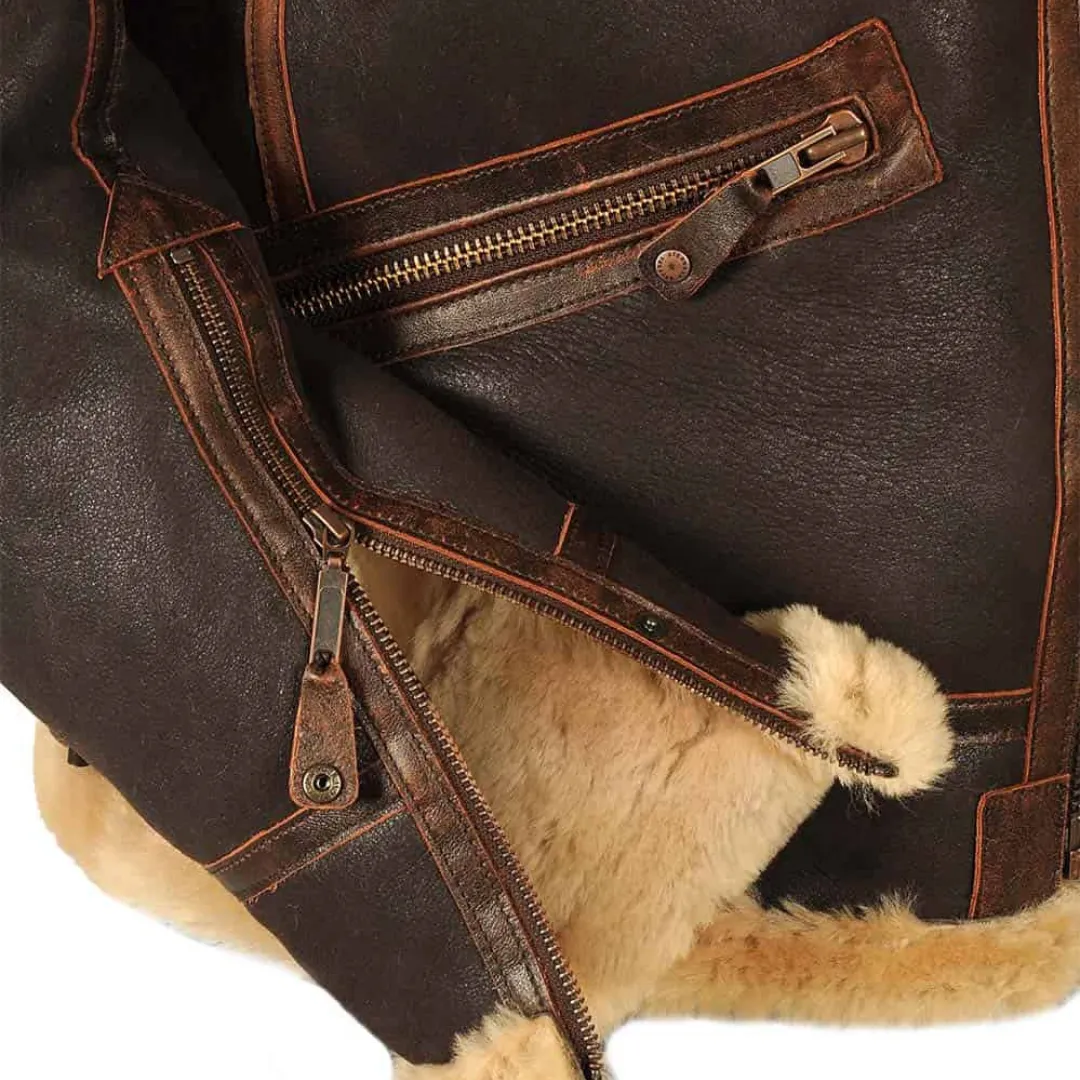 Adrian | Vintage Fur-Lined Aviator Jacket