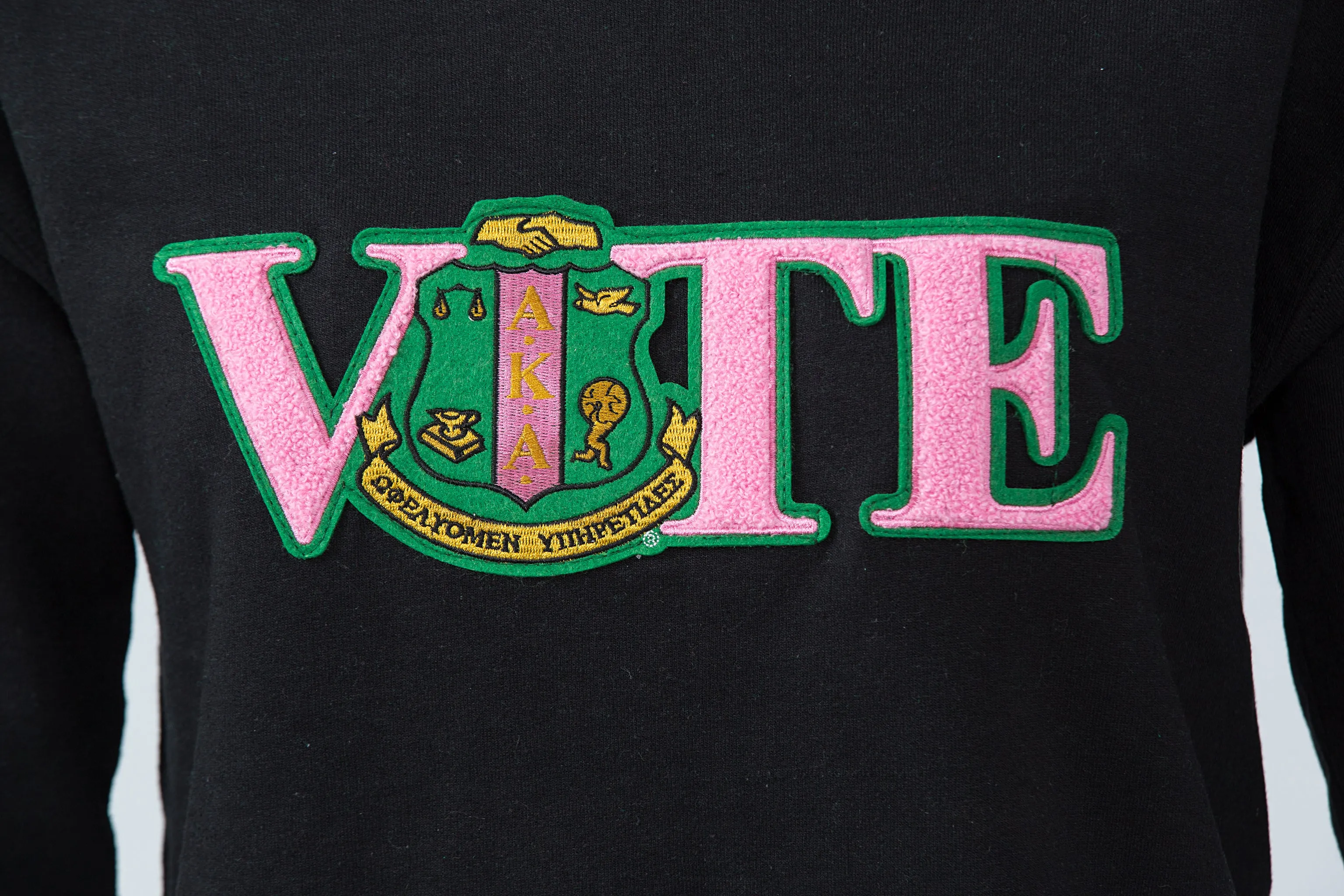 Alpha Kappa Alpha Vote Sweatshirt with Crest Chenille