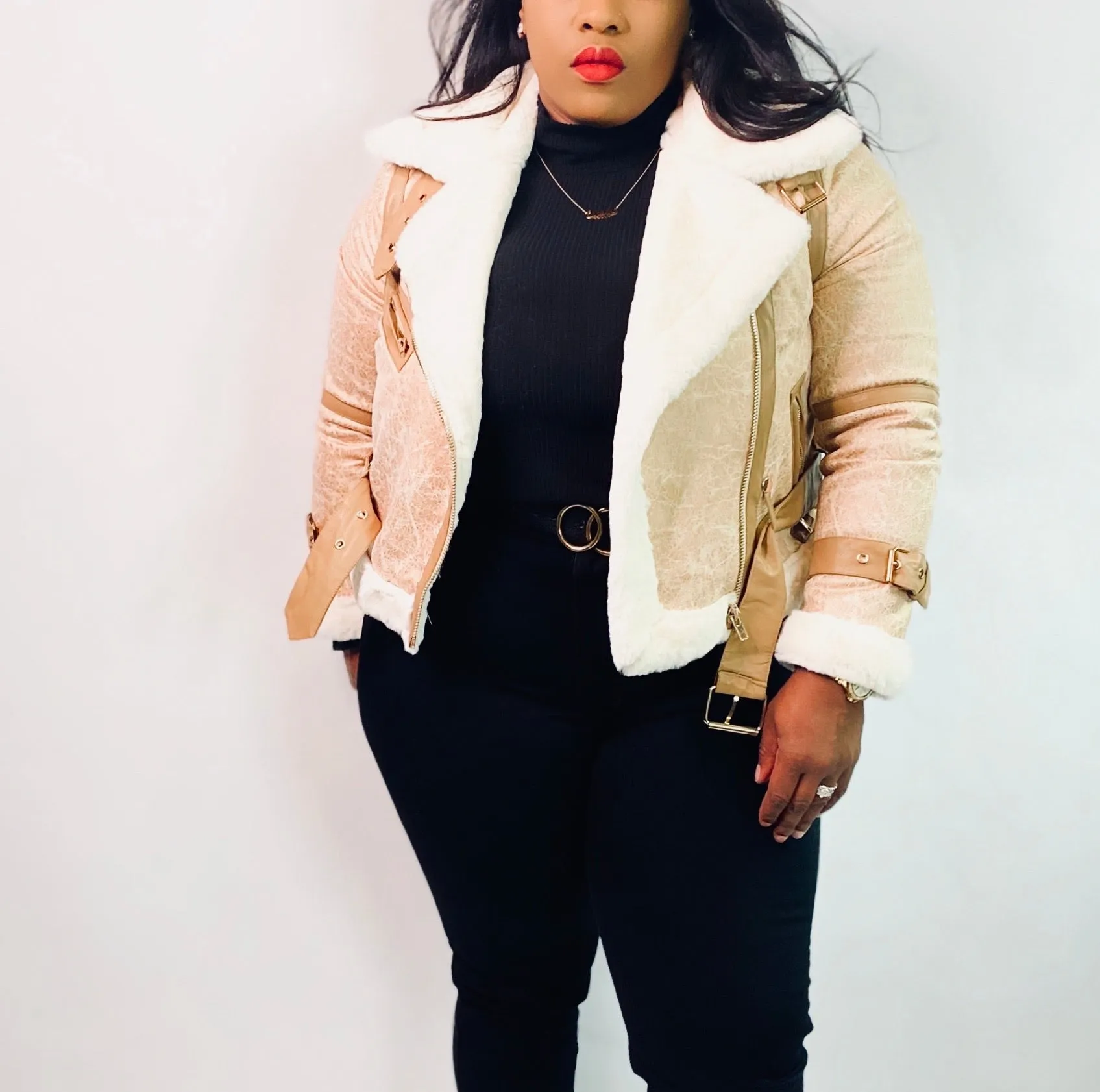 AROUND THE WAY GIRL FUR LINED JACKET