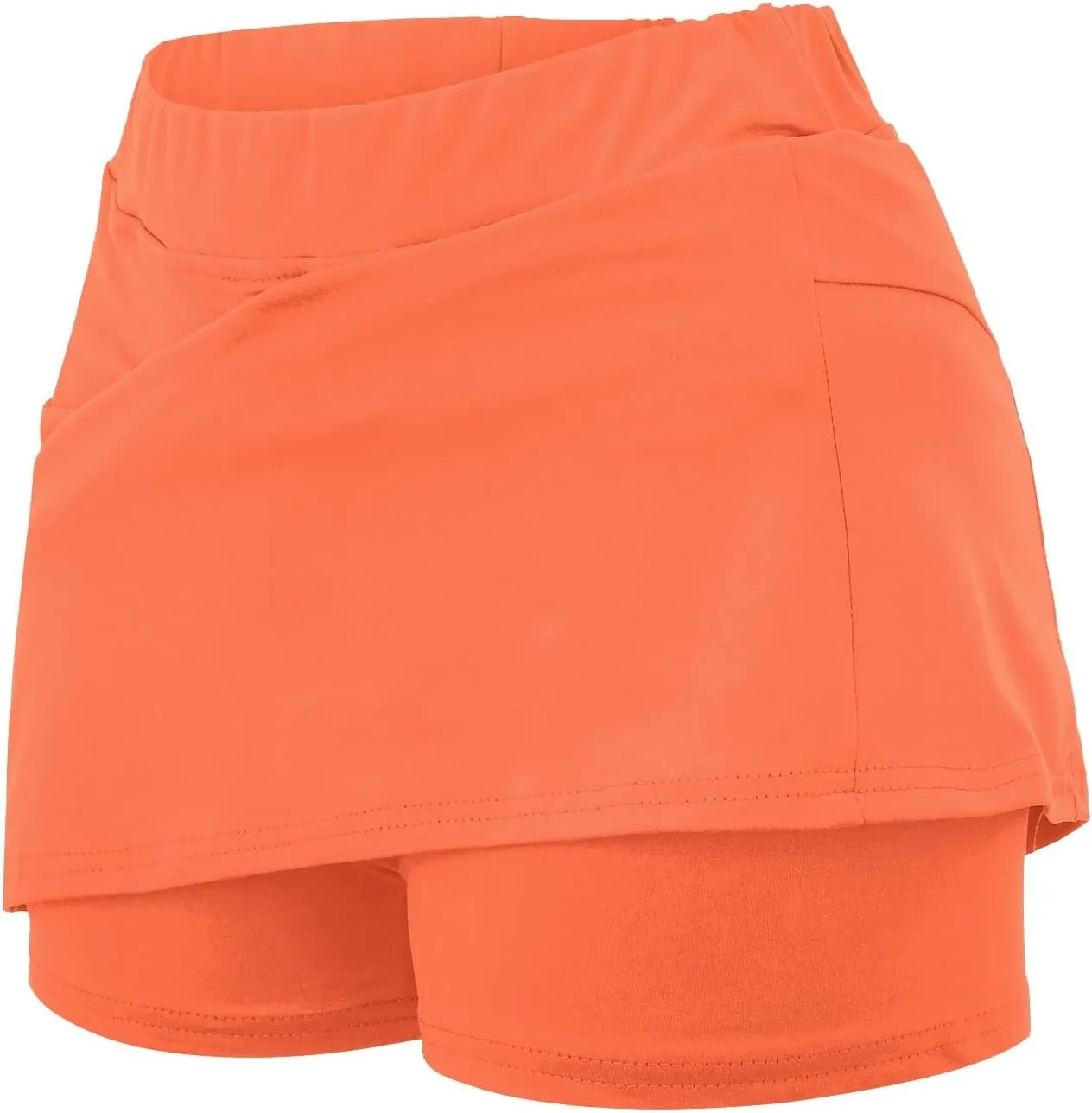 Athletic Skirts Women Solid Mid Waist Culottes Short Skirts Skinny Pants Tummy Control Plus Size Skort Womens Golf