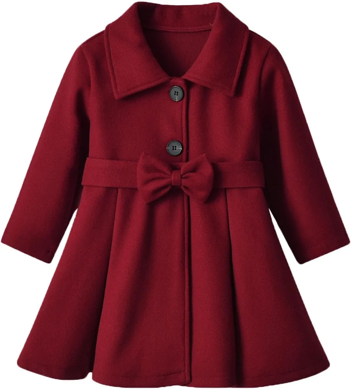 Baby Boys Girls Classic Button Trench Coat Jacket with Belt Toddler Double Breasted Belted Pea Coat Windbreaker