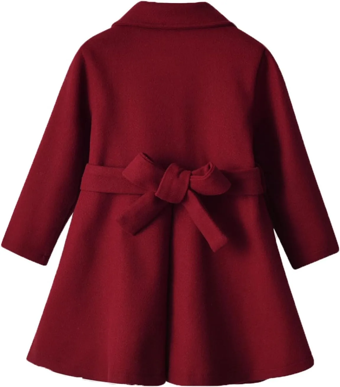 Baby Boys Girls Classic Button Trench Coat Jacket with Belt Toddler Double Breasted Belted Pea Coat Windbreaker