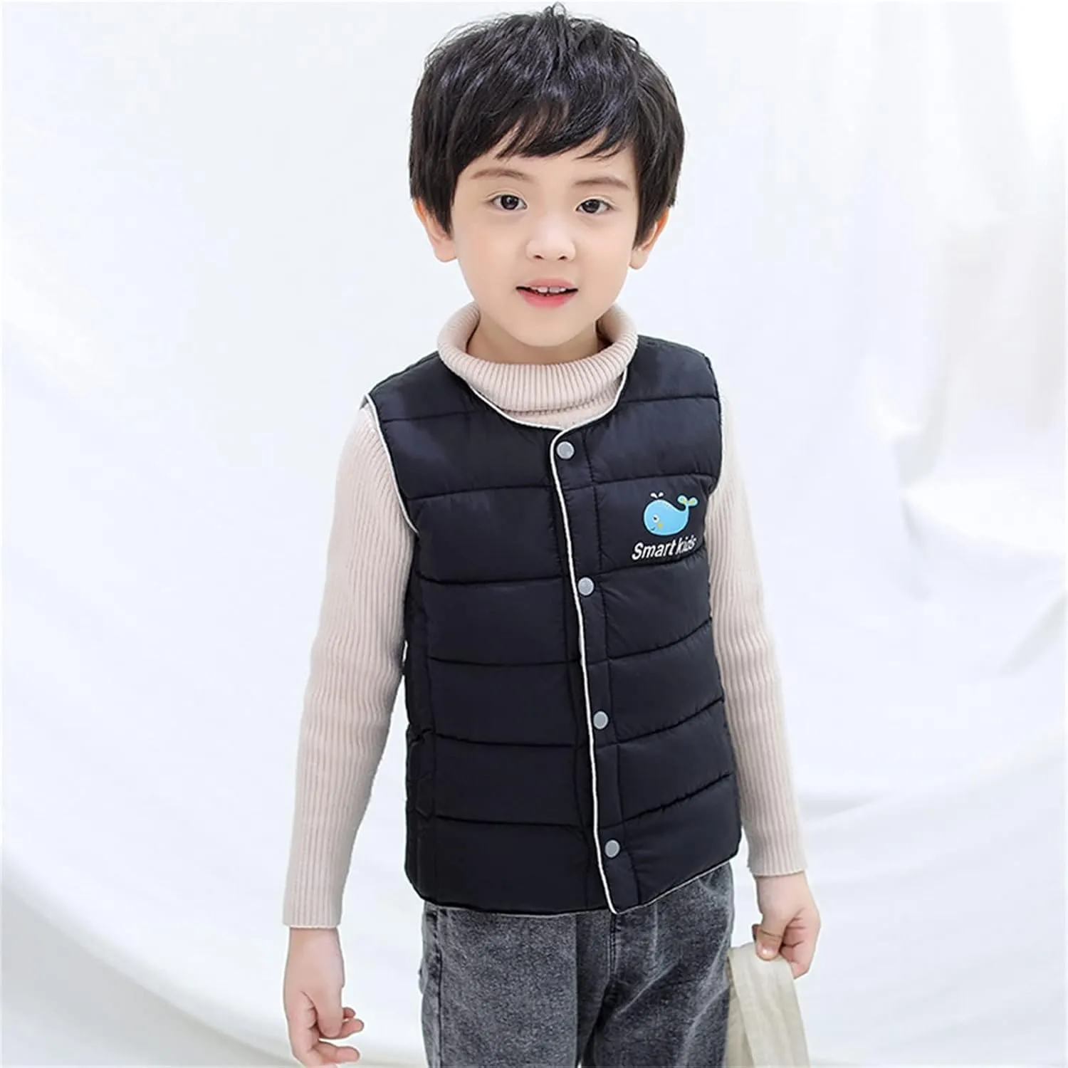 Baby Warm Jacket Cotton Vest, Unisex Infant Toddler Padded Waistcoat Toddler Puffer Vest Baby