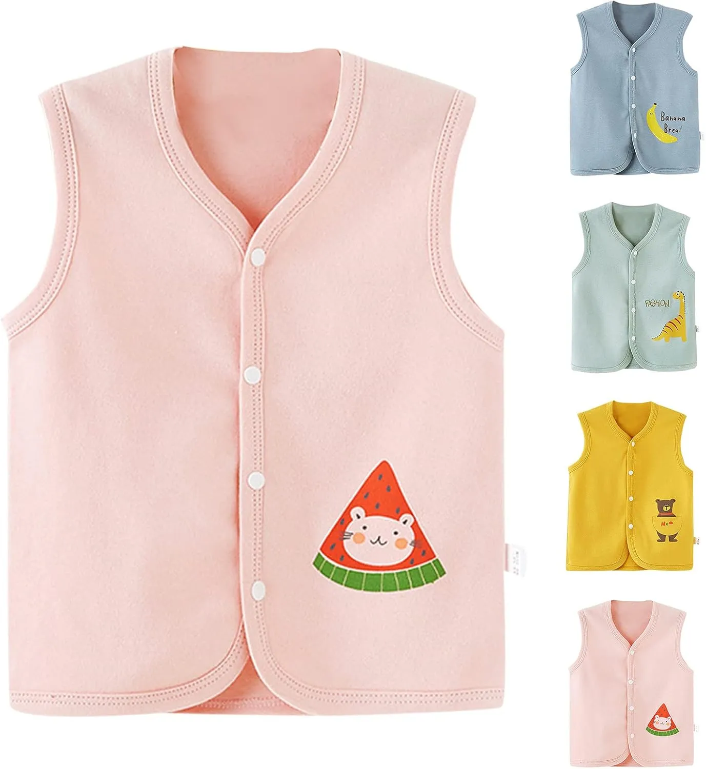 Baby Warm Jacket Cotton Vest, Unisex Infant Toddler Padded Waistcoat Unisex Infant Toddler Padded