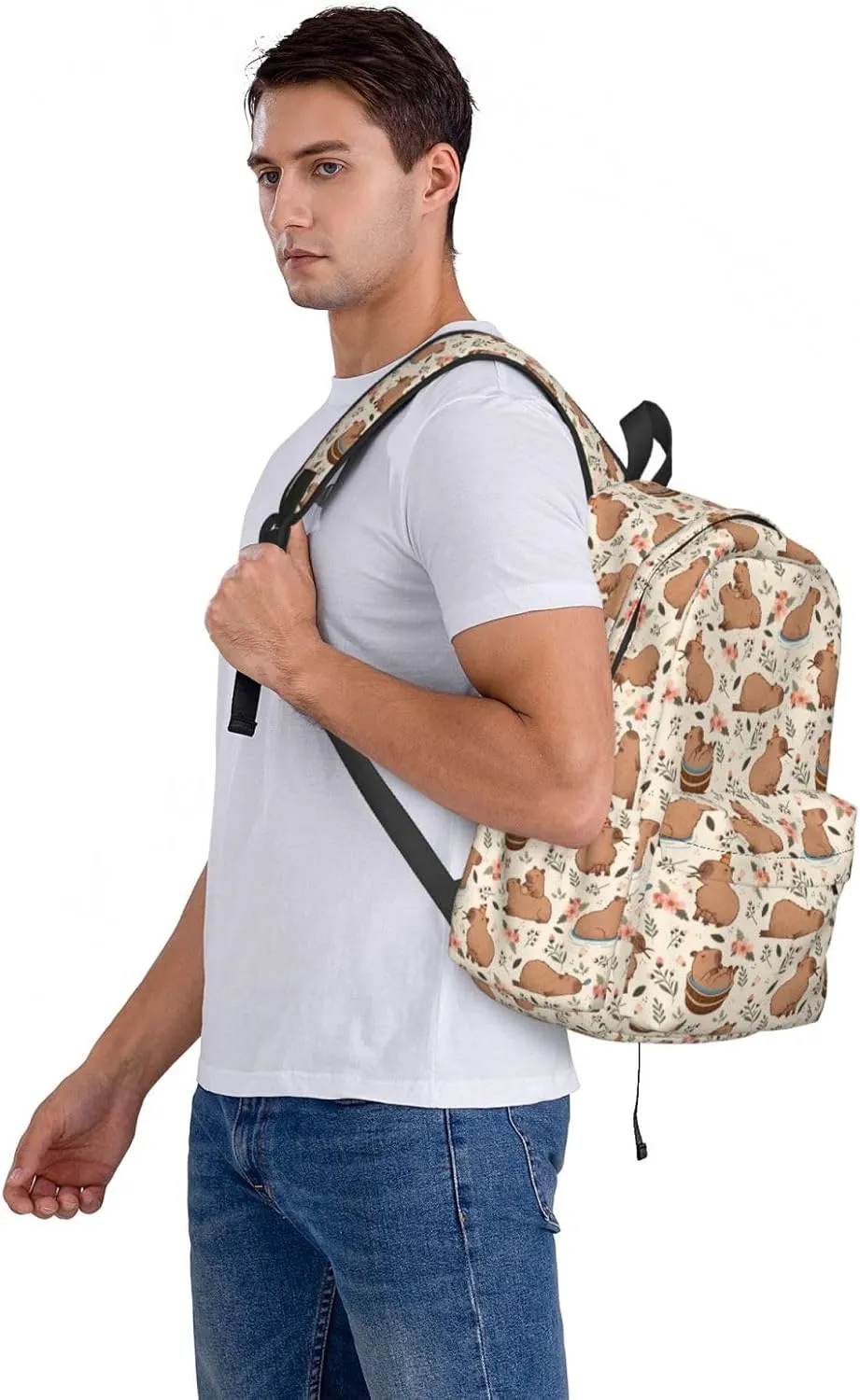 Backpack for Women Capybaras 16.9 inch Travel Casual Laptop Backpack Lightweight Waterproof Hiking Daypack