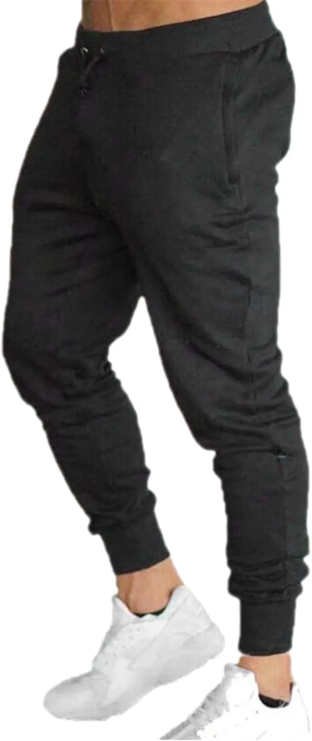 BIFUTON Joggers for Men Slim Fit Tapered Leg Pants Lace Up Athletic Sweatpants Lightweight Sports Running Pants with Pockets