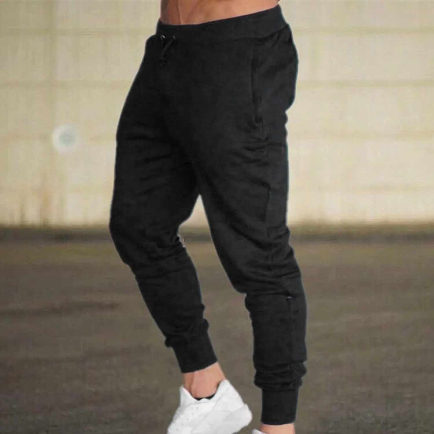 BIFUTON Joggers for Men Slim Fit Tapered Leg Pants Lace Up Athletic Sweatpants Lightweight Sports Running Pants with Pockets
