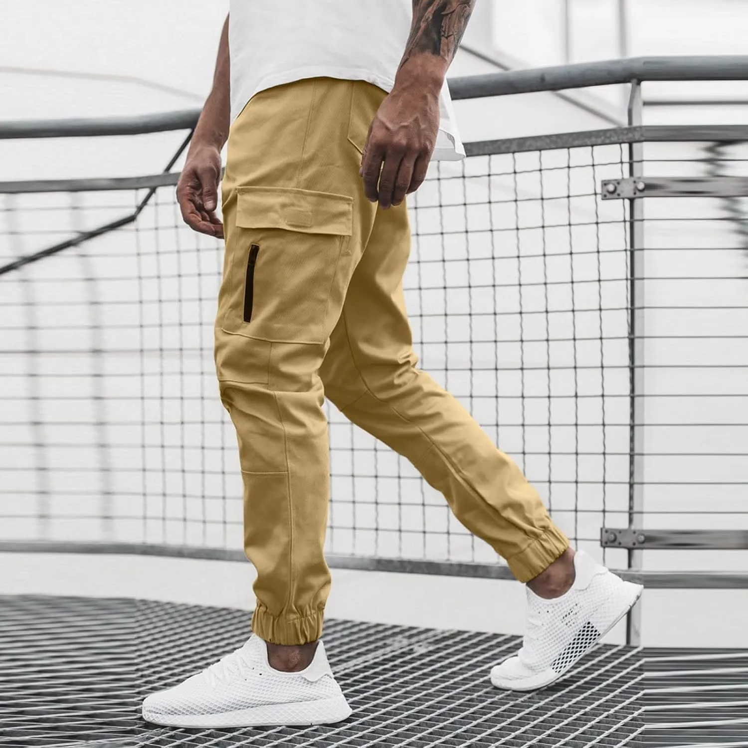 Big and Tall Sweatpants for Men Joggers Quick Dry Cargo Hiking Trousers Track Running Workout Athletic Travel Golf