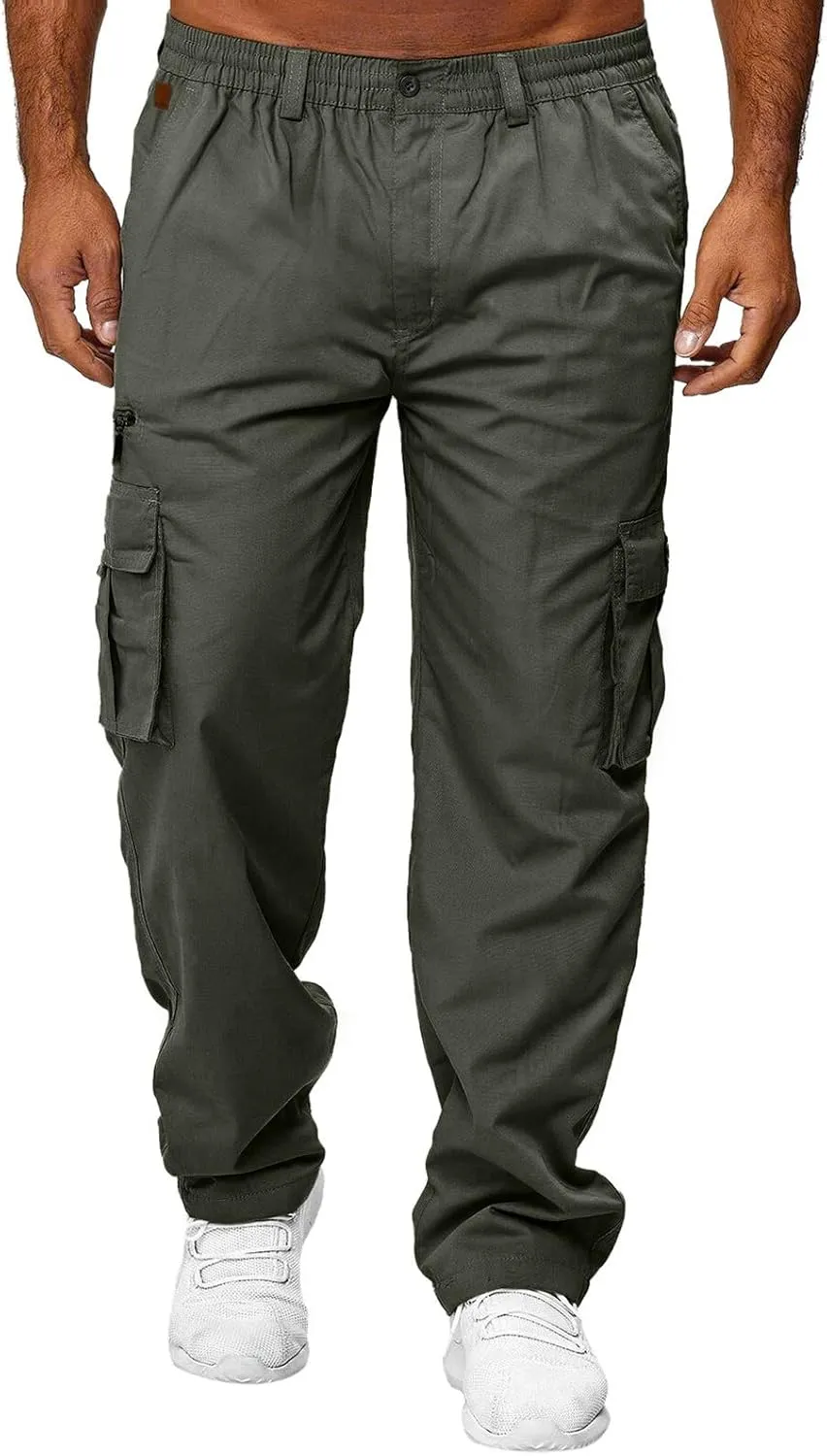 Big and Tall Sweatpants for Men Slim Fit Fleece Lined Sweatpants Plain Zipper Pockets Pants Gym Sports Joggers Every