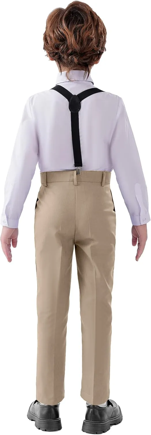 Boys Formal Suspenders Suits Set