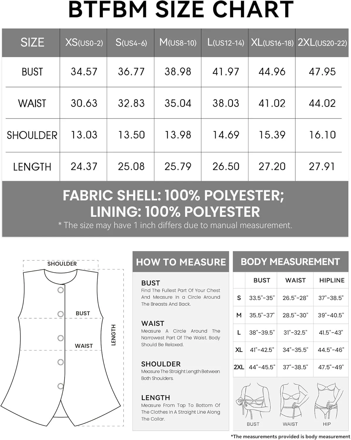 BTFBM Summer Sleeveless Blazer Vest For Women Dressy Button Down Round Neck Business Casual Outfits Work Suit Vests Tops