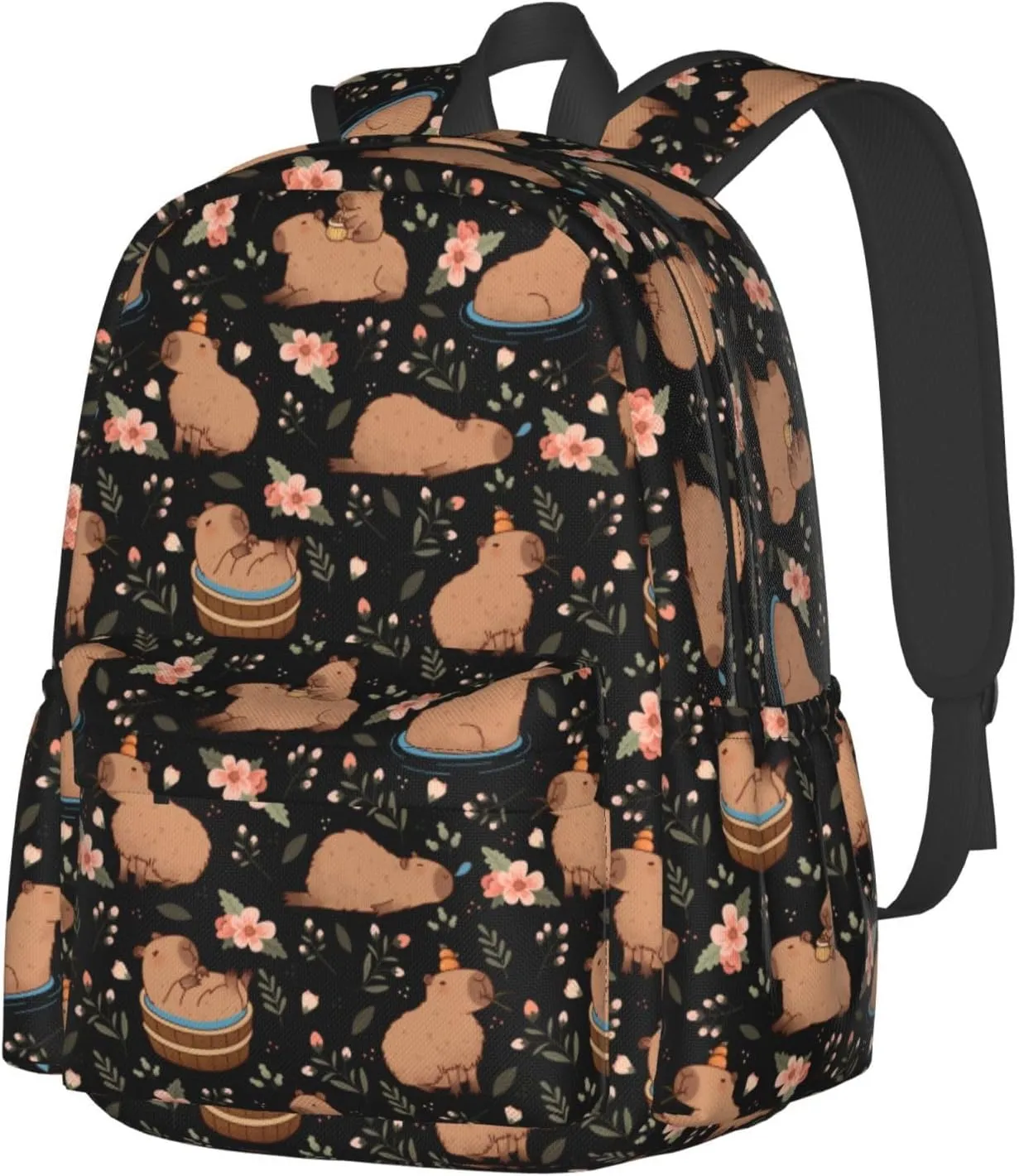 Capybaras Backpack for Women 16.9 inch Travel Casual Laptop Backpack Lightweight Waterproof Hiking Daypack