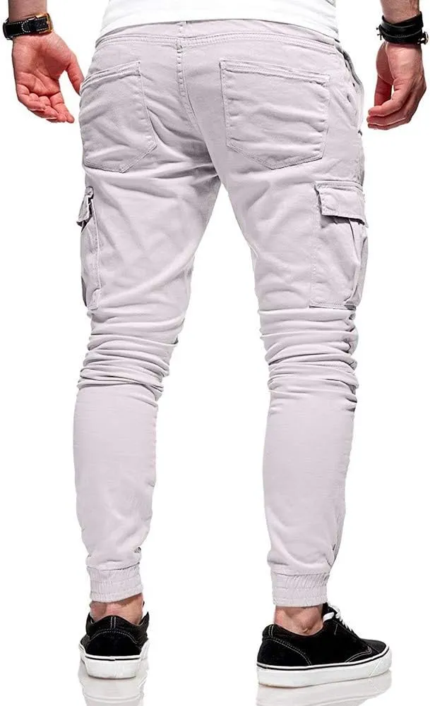 Cargo Pants for Men Big and Tall Baggy Pants with Zipper Pockets Man's Lightweight Hiking Ripstop Cargo Pants Regular