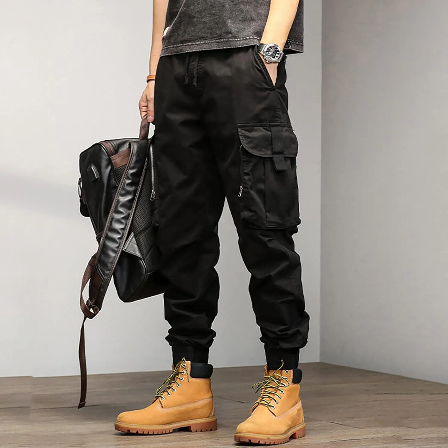 Cargo Pants for Men Big and Tall, Fitness Long Pants Sweatpants for Men Jogger Big and Tall Mens Tactical Work Pants