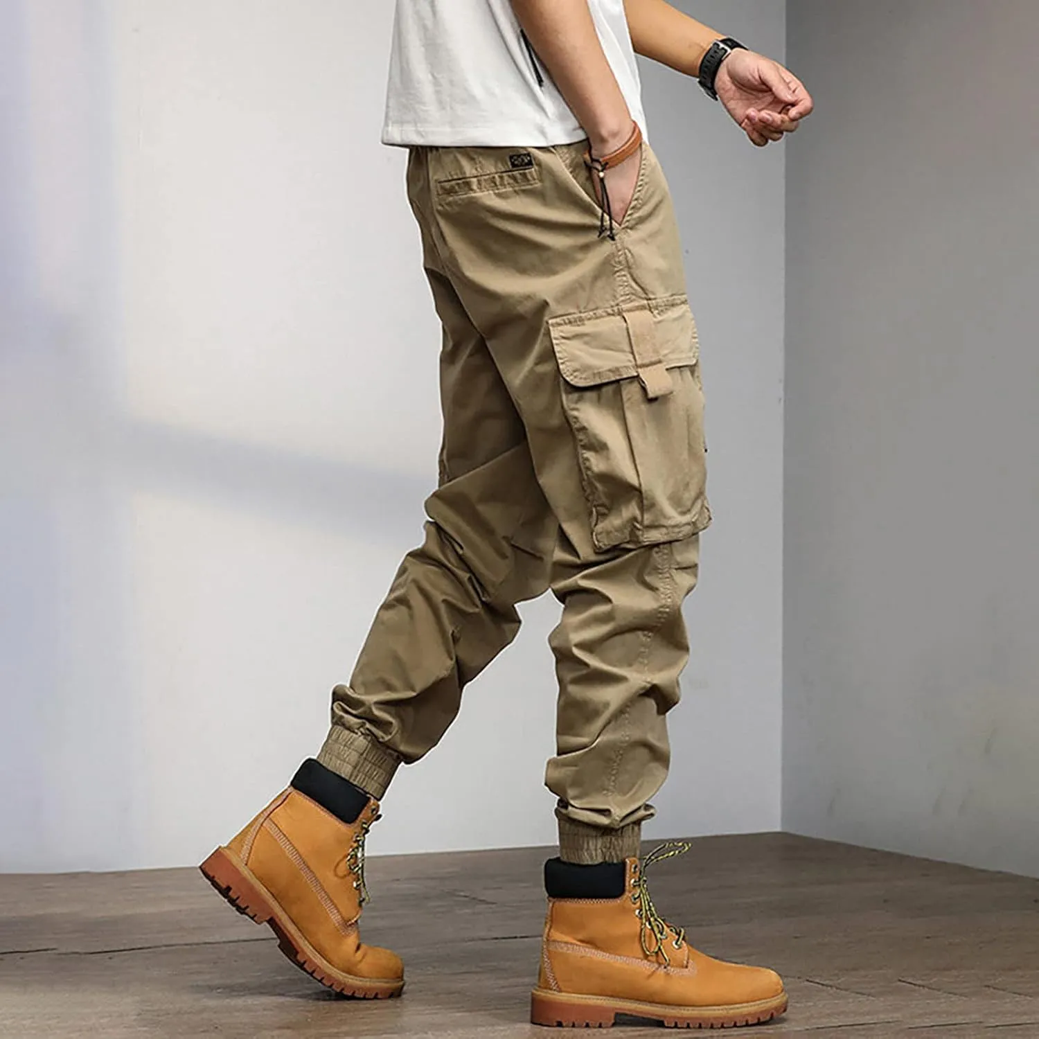 Cargo Pants for Men Big and Tall, Fitness Long Pants Sweatpants for Men Jogger Big and Tall Mens Tactical Work Pants