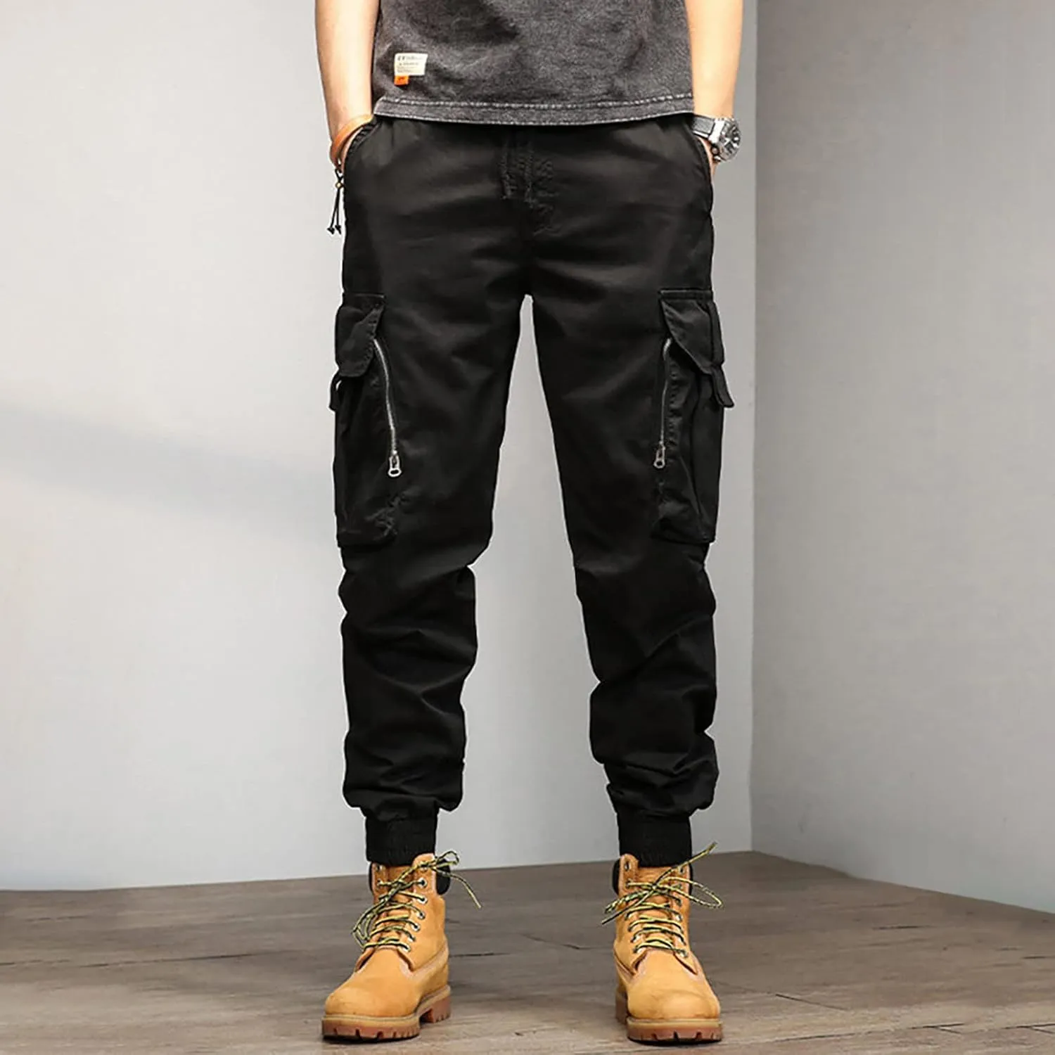 Cargo Pants for Men Big and Tall, Fitness Long Pants Sweatpants for Men Jogger Big and Tall Mens Tactical Work Pants