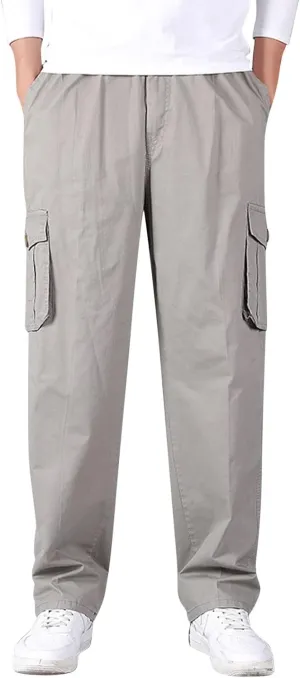 Cargo Pants for Men Big and Tall, Loose Jogger Pants High Street Sports Outdoor Running Sweater Trousers Cargo Pants
