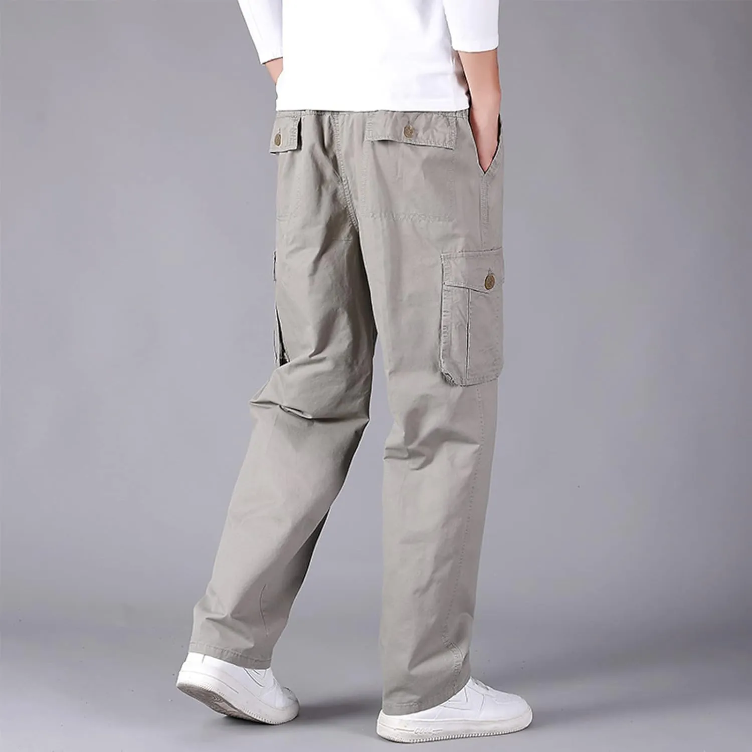 Cargo Pants for Men Big and Tall, Loose Jogger Pants High Street Sports Outdoor Running Sweater Trousers Cargo Pants