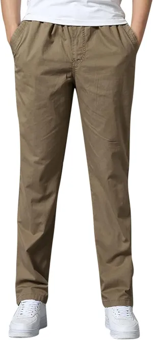 Cargo Pants for Men Big and Tall, Sweatpants with Pockets Drawstring Athletic Pants Joggers Running Sports Sweatpants