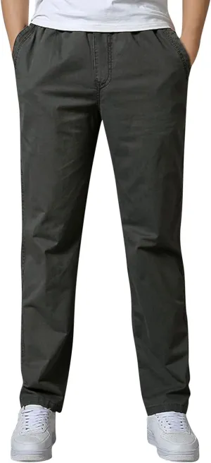 Cargo Pants for Men Big and Tall, Sweatpants with Pockets Drawstring Athletic Pants Joggers Running Sports Sweatpants
