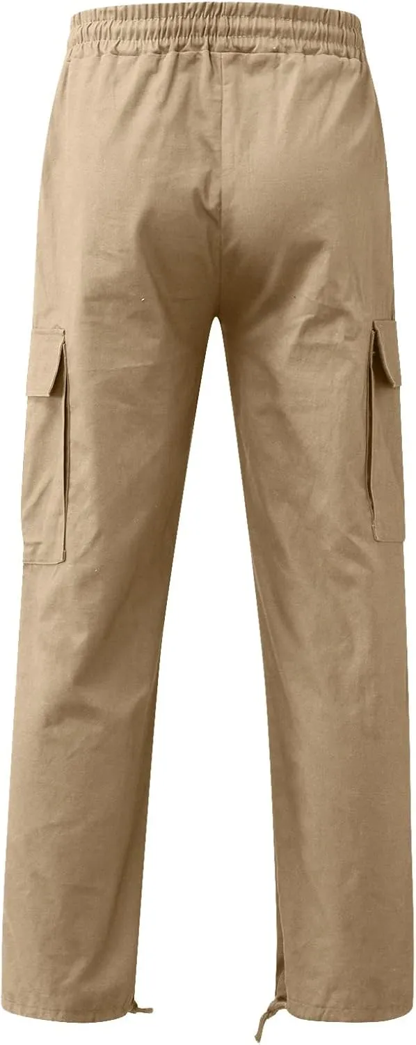 Cargo Pants for Men Joggers for Men Stretch Men's Slim Fit Fleece Pants Winter Big and Tall Stretch Jogger Sweatpants