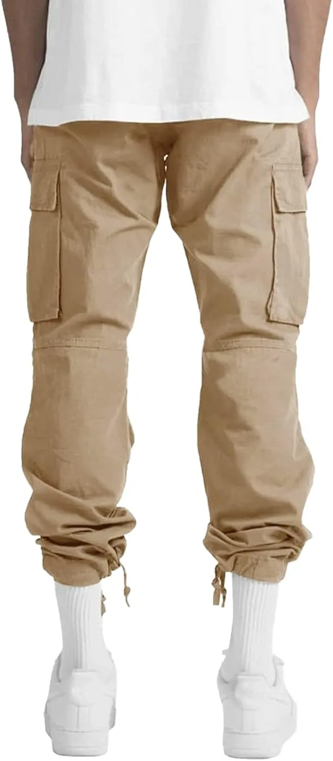Cargo Pants for Men Joggers for Men Stretch Men's Slim Fit Fleece Pants Winter Big and Tall Stretch Jogger Sweatpants