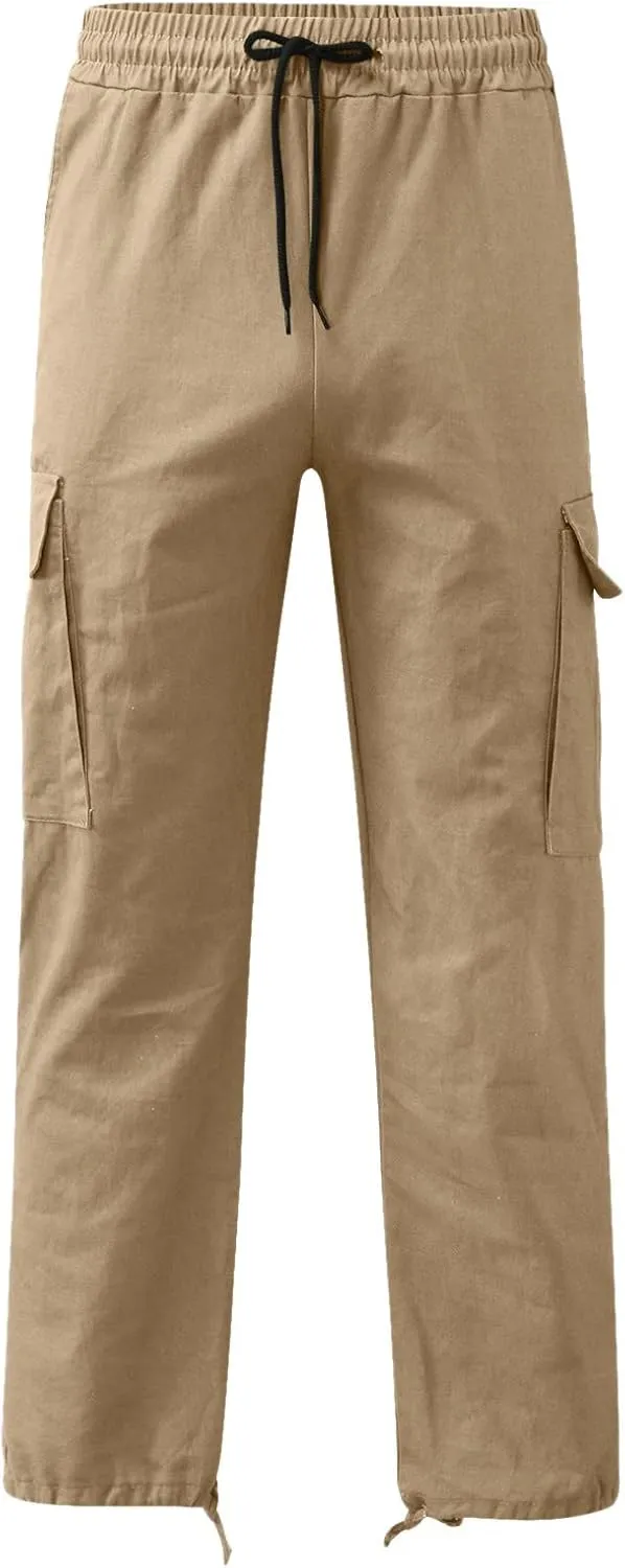 Cargo Pants for Men Joggers for Men Stretch Men's Slim Fit Fleece Pants Winter Big and Tall Stretch Jogger Sweatpants