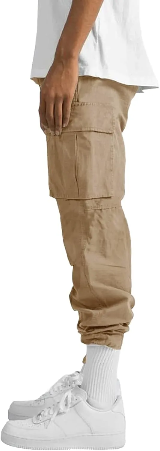 Cargo Pants for Men Joggers for Men Stretch Men's Slim Fit Fleece Pants Winter Big and Tall Stretch Jogger Sweatpants