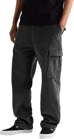Cargo Pants for Men Relaxed Fit Mens Cargo Pants Outdoor Pant Men's Casual Elastic Waist Drawstring Hiking Work Pants