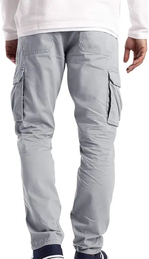 Cargo Pants for Men Relaxed Fit Mens Cargo Pants Running Men's Joggers Pants with Deep Zip Pockets Recycled Polyester