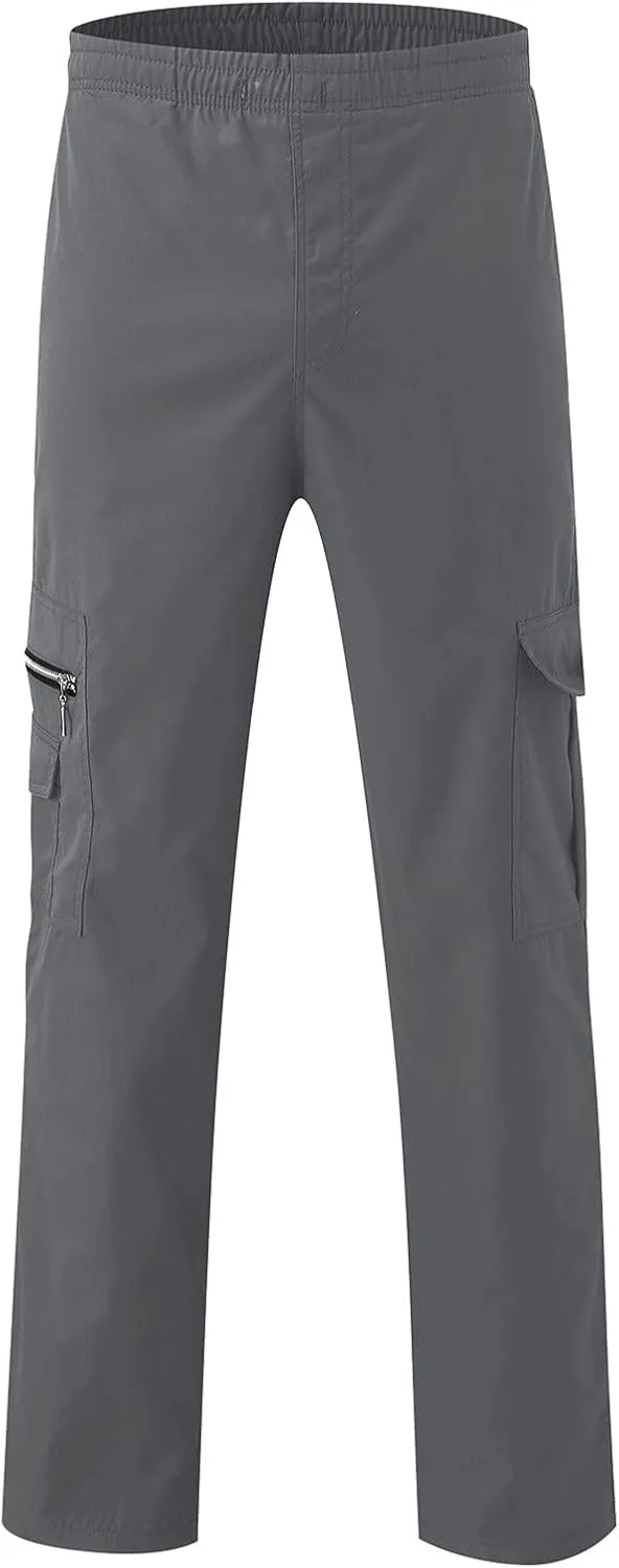 Cargo Pants for Men Work Pockets Mens Sweatpants Slim Fit Sports Active Joggers for Men Elastic Waist Mens Sweatpants