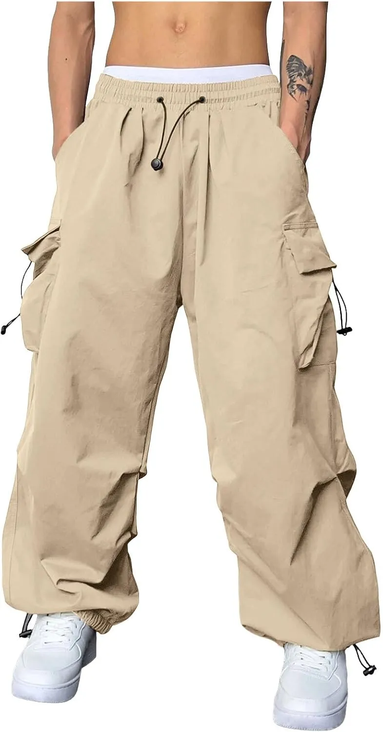 Cargo Pants Men Loose Fit Casual Joggers Elasticated Waist Cargo Work Combat Pant Multi Pockets