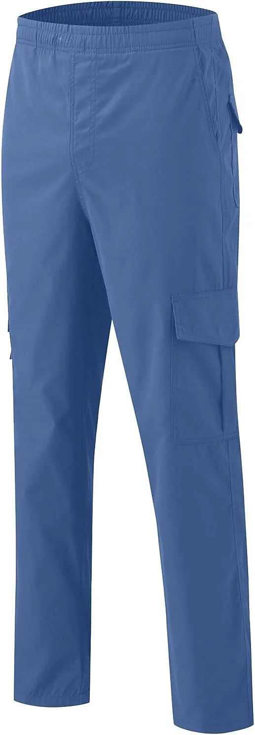 Cargo Sweatpants for Men Big and Tall Jogger Pant Men's Fleece Lined Cargo Sweatpants Open Bottom Straight Leg Casual