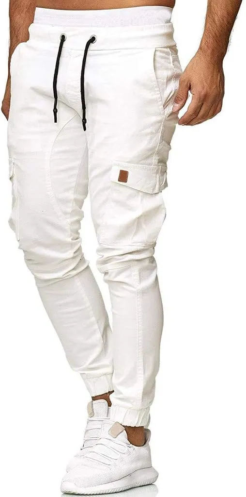Cargo Sweatpants for Men Big and Tall Mens Fashion Cargo Pants Work Pants Loose Fit Lightweight Workwear Casual Cargo