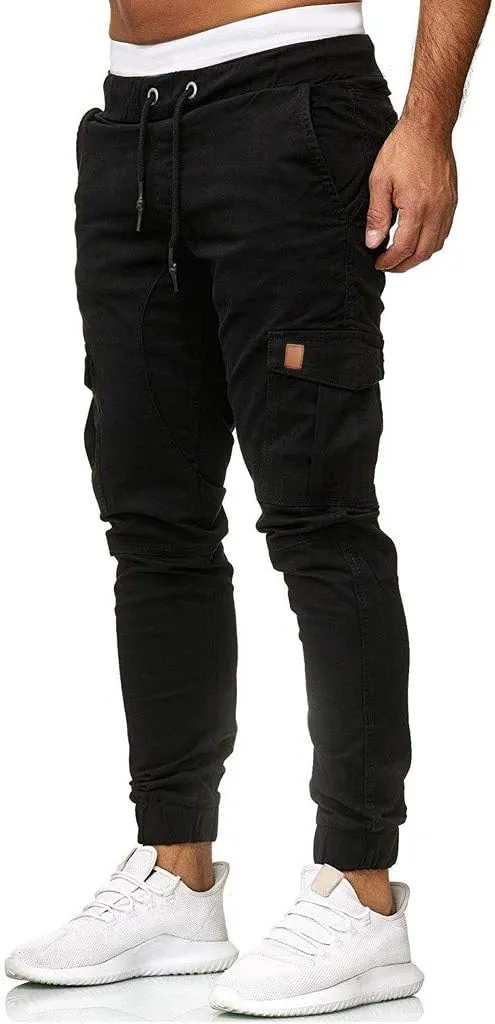 Cargo Sweatpants for Men Big and Tall Mens Fashion Cargo Pants Work Pants Loose Fit Lightweight Workwear Casual Cargo