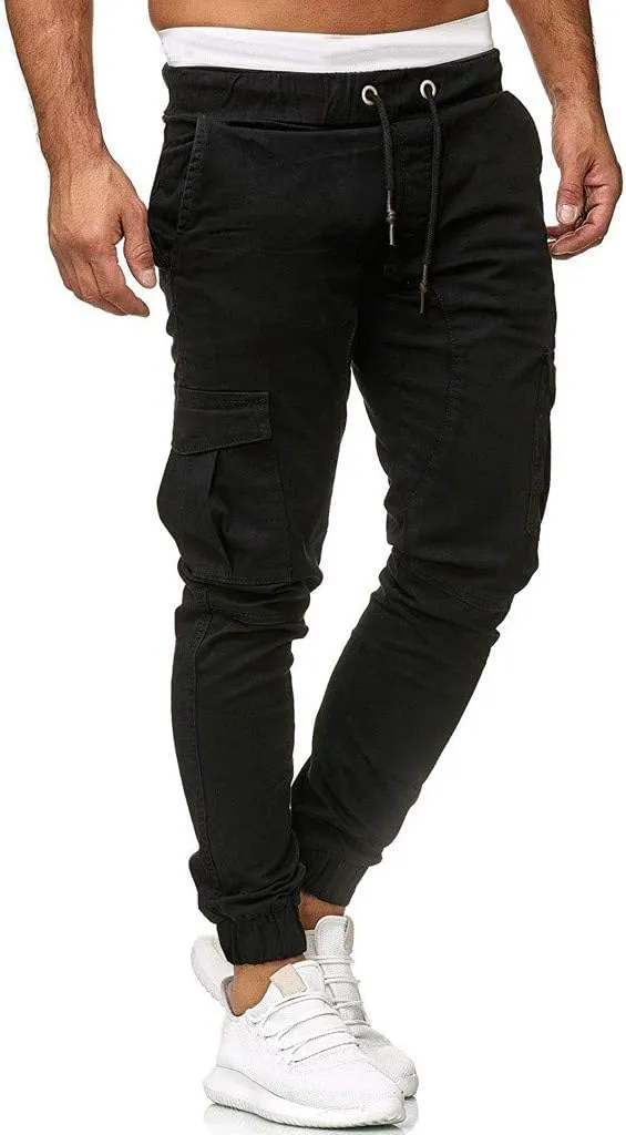 Cargo Sweatpants for Men Big and Tall Mens Fashion Cargo Pants Work Pants Loose Fit Lightweight Workwear Casual Cargo