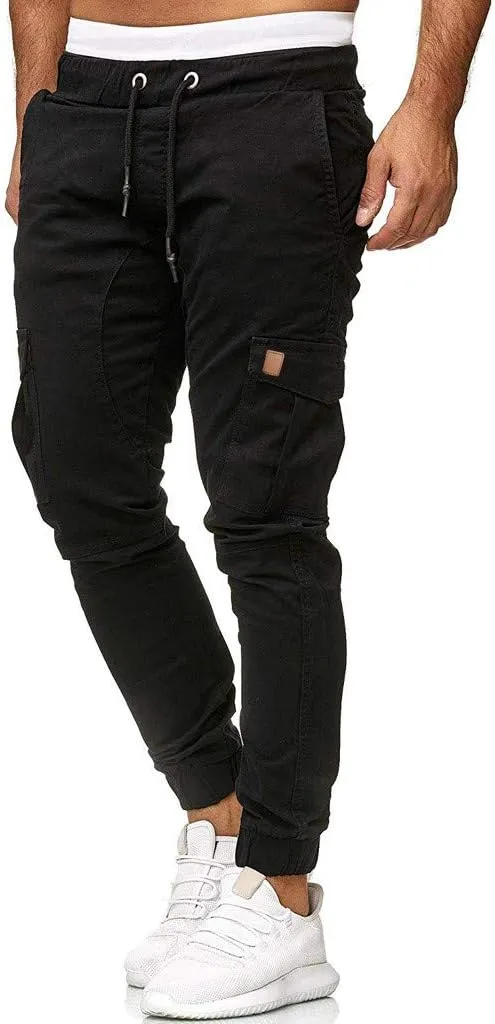 Cargo Sweatpants for Men Big and Tall Mens Fashion Cargo Pants Work Pants Loose Fit Lightweight Workwear Casual Cargo