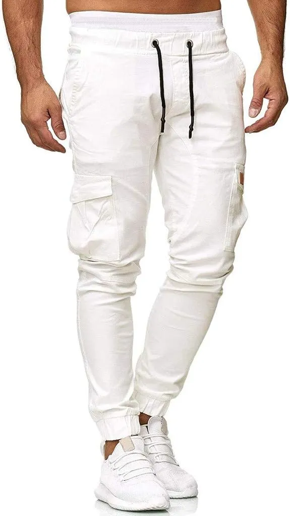 Cargo Sweatpants for Men Big and Tall Mens Fashion Cargo Pants Work Pants Loose Fit Lightweight Workwear Casual Cargo