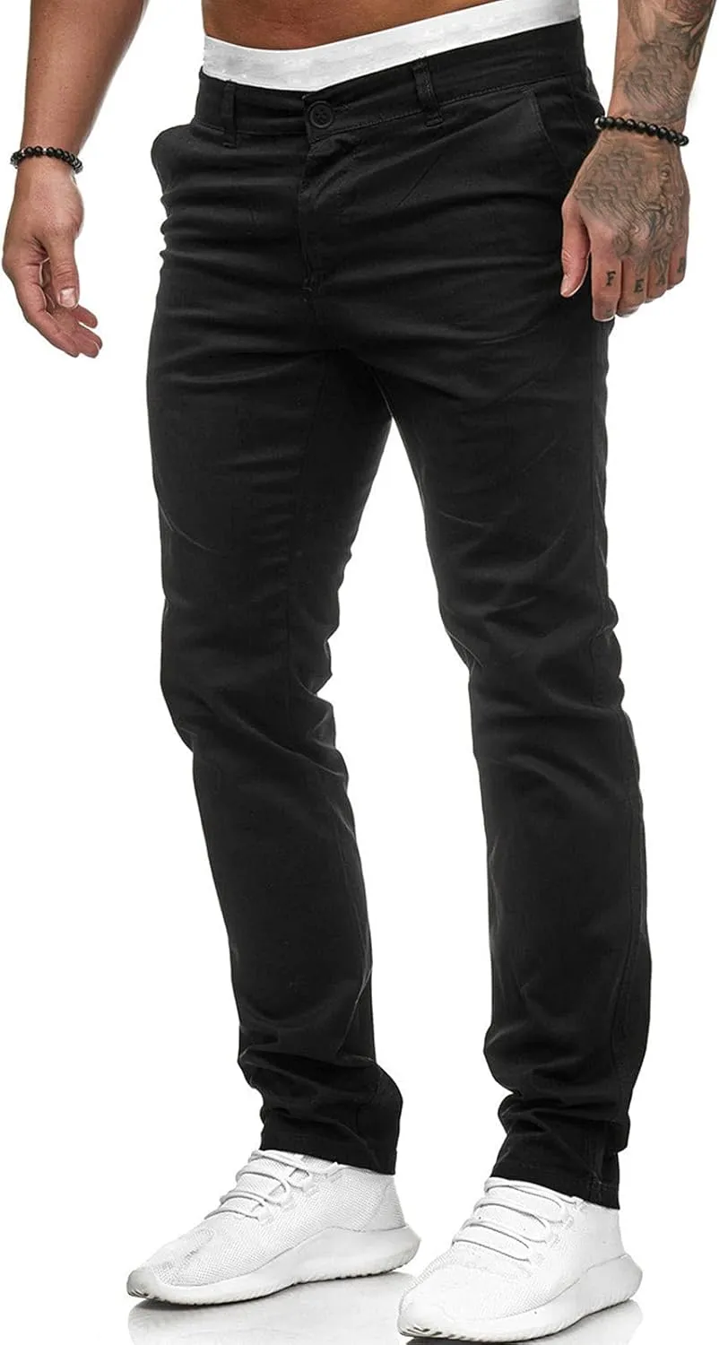 Cargo Sweatpants for Men Khaki Baggy Pants with Zipper Pockets Man's Lightweight Hiking Ripstop Cargo Pants Regular