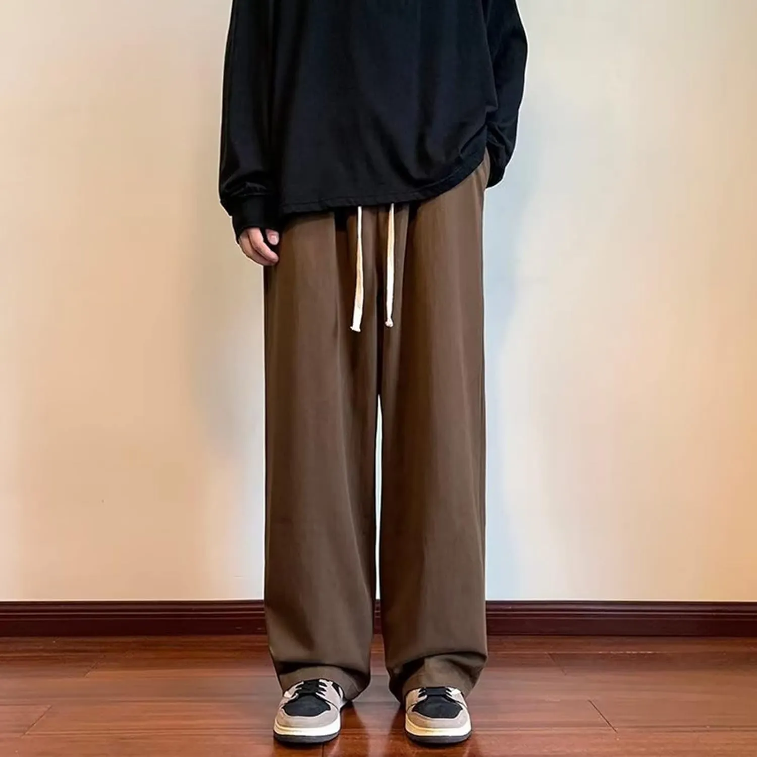 Cargo Trousers for Men and Tall Jogger Sweatpants Cargo Joggers for Men Stretch Relaxed Fit Elastic Waist Trousers