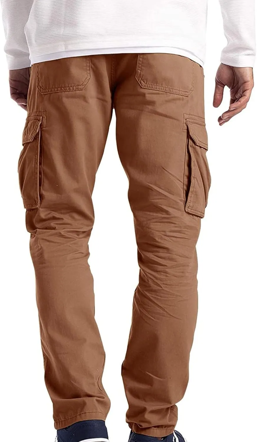 Cargo Trousers for Men Casual Long Trousers Men Athletic Jogger Sports Outdoor Trousers Men's Sweatpants with Zipper