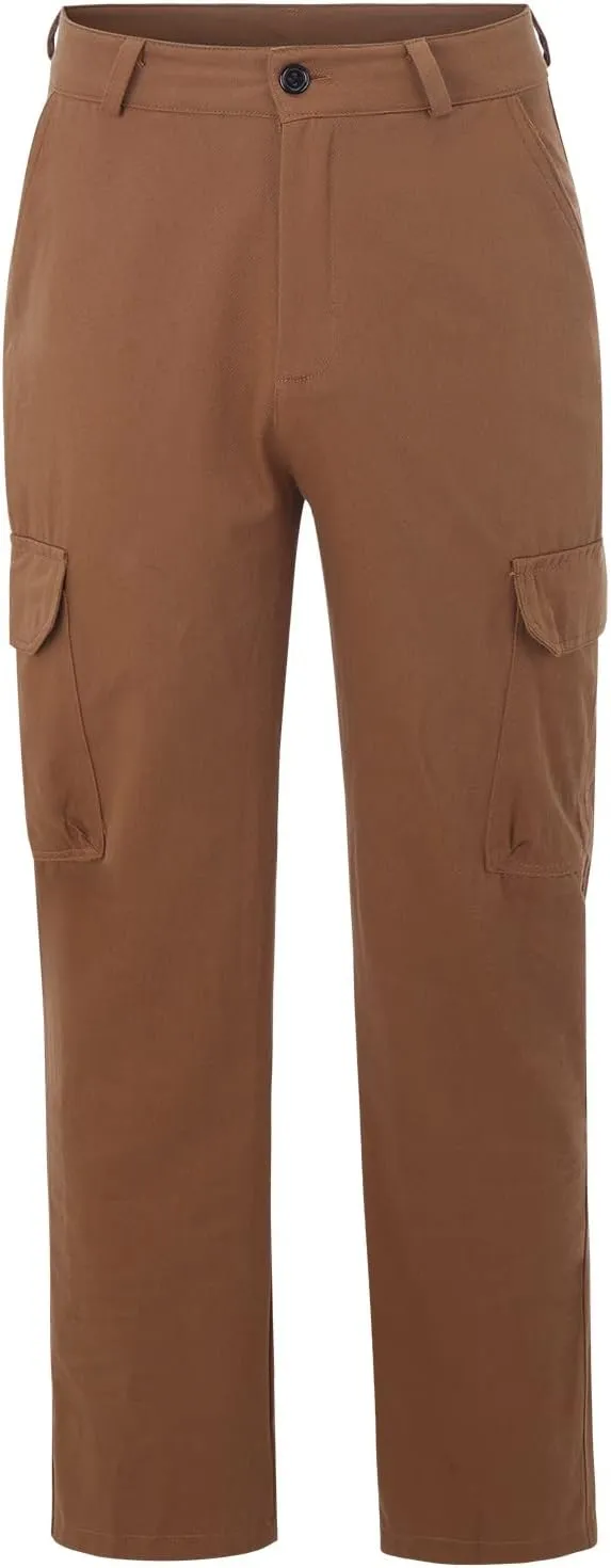 Cargo Trousers for Men Casual Long Trousers Men Athletic Jogger Sports Outdoor Trousers Men's Sweatpants with Zipper