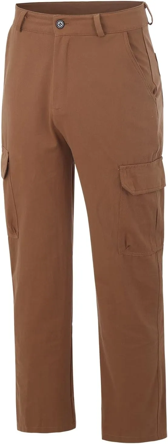 Cargo Trousers for Men Casual Long Trousers Men Athletic Jogger Sports Outdoor Trousers Men's Sweatpants with Zipper