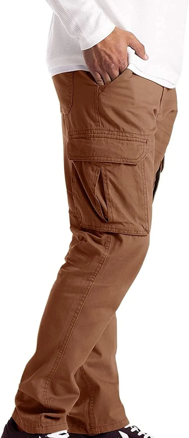 Cargo Trousers for Men Casual Long Trousers Men Athletic Jogger Sports Outdoor Trousers Men's Sweatpants with Zipper