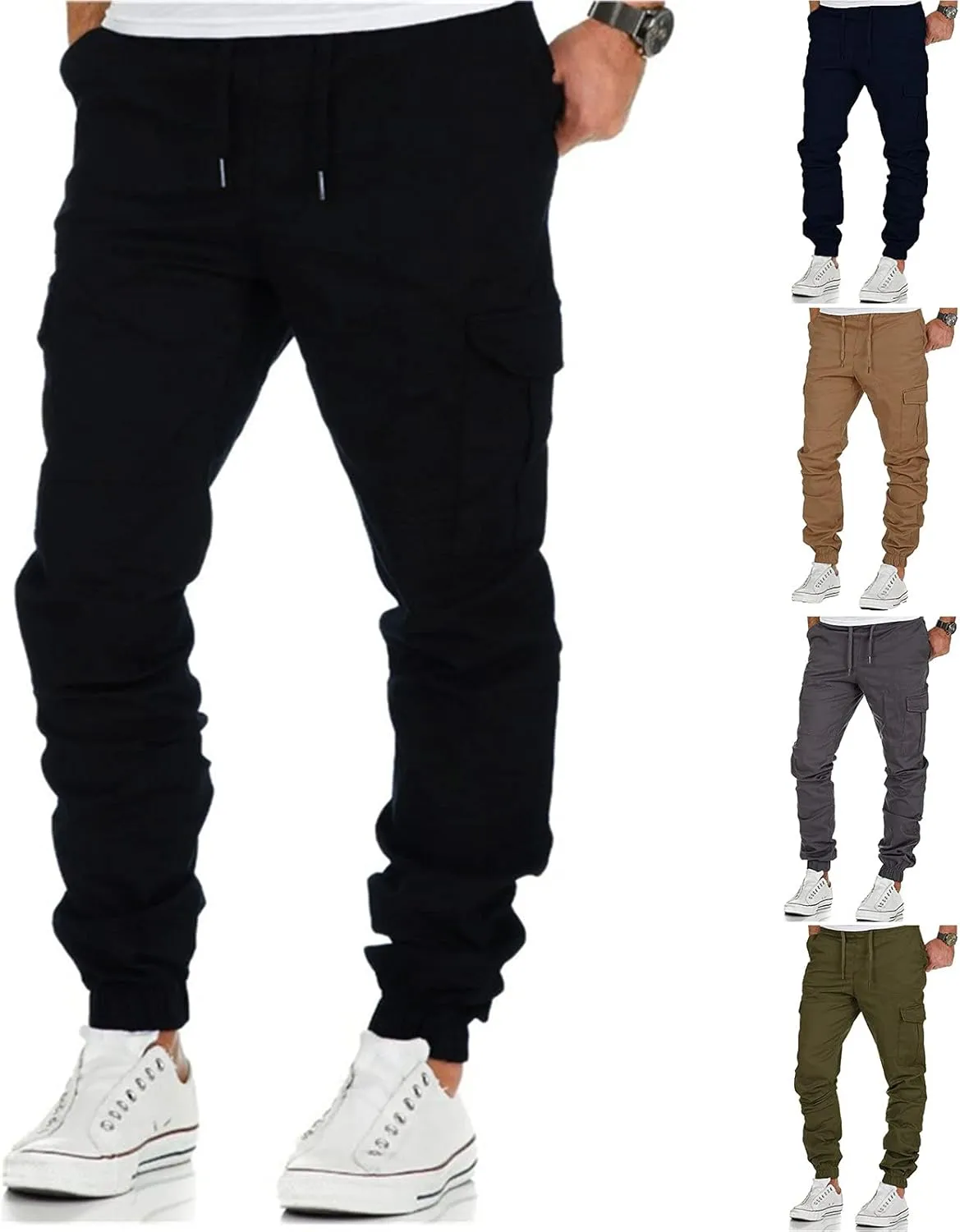 Cargo Trousers for Men Outdoor Joggers Pants Lightweight Casual Work Cargo Pants Cargo Pants for Men Men's Military